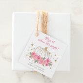 Kleine pompoen meisje Pop het als ze Pop Bedankjes Labels (In situ)