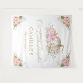 Kleine pompoen meisje verjaardag partij achtergron wandkleed (Voorkant (horizontaal))