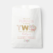 Kleine pompoen meisjes 2e verjaardag bedankzakje (Voorkant)