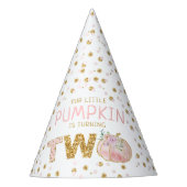 Kleine pompoen meisjes 2e verjaardag feesthoedjes (Voorkant)