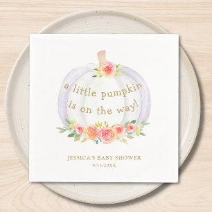 Kleine Pompoen Meisje's Herfst Baby shower Servet