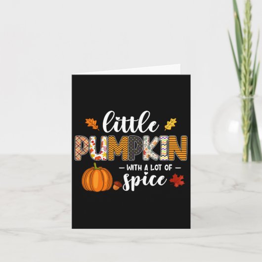 Kleine pompoen met veel spice Hallo Herfst Autu Kaart (Voorkant)