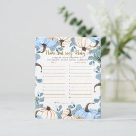 Kleine pompoen-Naam dat nummer baby shower spel