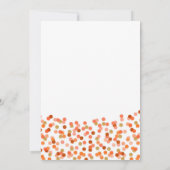 Kleine pompoen onderweg! uitnodiging tot baby show (Achterkant)