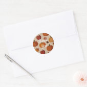 Kleine Pompoen Oogst | Baby Shower Sticker (Envelop)