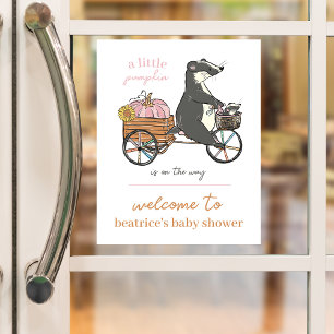 Kleine pompoen op de manier meisje Baby shower wel Raamsticker