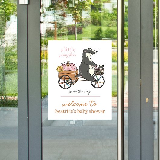 Kleine pompoen op de manier meisje Baby shower wel Raamsticker