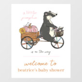 Kleine pompoen op de manier meisje Baby shower wel Raamsticker (Vel)