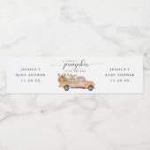 Kleine pompoen op de manier Waterfles Etiketten (Enkel label)