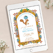 Kleine pompoen op de Way Boy Baby shower Kaart