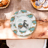 Kleine pompoen op de Way Boy Baby shower Papieren Bordje