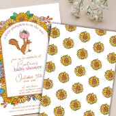 Kleine pompoen op de Way Girl Baby shower Kaart