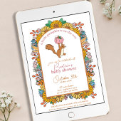 Kleine pompoen op de Way Girl Baby shower Kaart