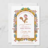 Kleine pompoen op de Way Girl Baby shower Kaart (Voorkant)