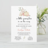 Kleine pompoen op de weg Baby shower door Mail Inv Kaart (Staand voorkant)