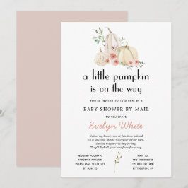 Kleine pompoen op de weg Baby shower door Mail Inv Kaart