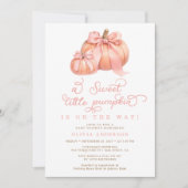 Kleine pompoen op de weg Baby shower Kaart (Voorkant)