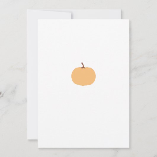 Kleine pompoen op de weg Baby shower Kaart (Achterkant)