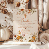 Kleine pompoen op de weg baby shower kaart