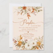 Kleine pompoen op de weg baby shower kaart (Voorkant)