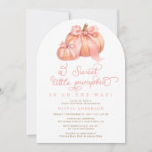 Kleine pompoen op de weg Baby shower Kaart (Voorkant)