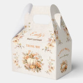 Kleine pompoen op de weg Baby shower medium gable Bedankdoosjes (Achterkant)