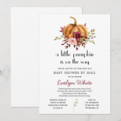 Kleine pompoen op de weg Baby shower per post Kaart (Voorkant / Achterkant)