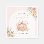 Kleine pompoen op de weg Baby shower Servet (Voorkant)