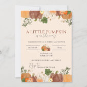 Kleine pompoen op de weg Baby shower uitnodigen Kaart (Voorkant)