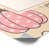 Kleine pompoen op de weg Baby shower Welkom Poster (Hoek)