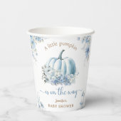 Kleine pompoen op de weg Blue Boy Baby shower Papieren Bekers (Achterkant)