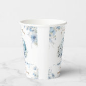 Kleine pompoen op de weg Blue Boy Baby shower Papieren Bekers (Rechts)