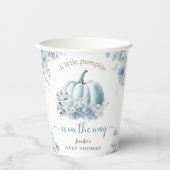 Kleine pompoen op de weg Blue Boy Baby shower Papieren Bekers (Voorkant)