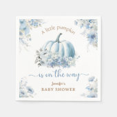 Kleine pompoen op de weg Blue Boy Baby shower Servet (Voorkant)