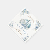Kleine pompoen op de weg Blue Boy Baby shower Servet (Hoek)