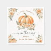 Kleine pompoen op de weg Boho Herfst Baby shower Servet (Voorkant)