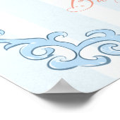 Kleine pompoen op de weg Bow Baby shower welkom Poster (Hoek)