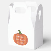 Kleine pompoen op de weg Herfst Baby shower Bedankdoosjes (Geopend)
