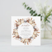 Kleine pompoen op de weg Herfst Baby shower Kaart (Staand voorkant)