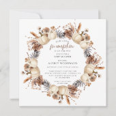 Kleine pompoen op de weg Herfst Baby shower Kaart (Voorkant)