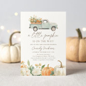 Kleine pompoen op de weg Herfst Baby shower Kaart