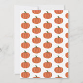 Kleine pompoen op de weg Herfst Baby shower Kaart (Achterkant)