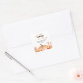 Kleine pompoen op de weg Herfst Baby shower Label (Envelop)