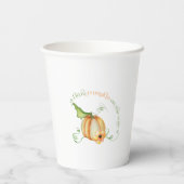 Kleine pompoen op de Weg Herfst Baby shower Papieren Bekers (Achterkant)