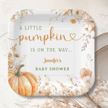 Kleine pompoen op de weg Herfst Baby shower