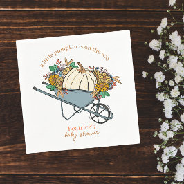 Kleine pompoen op de Weg Herfst Baby shower Servet