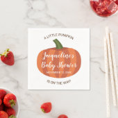 Kleine pompoen op de weg Herfst herfst Baby shower Servet (Insitu)