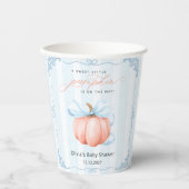 Kleine pompoen op de weg jongen Baby shower Papieren Bekers (Voorkant)