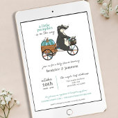 Kleine pompoen op de weg koppels jongen Baby showe Kaart