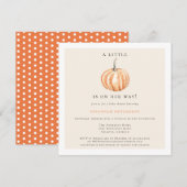 Kleine pompoen op de weg meisje Baby shower Kaart (Voorkant / Achterkant)